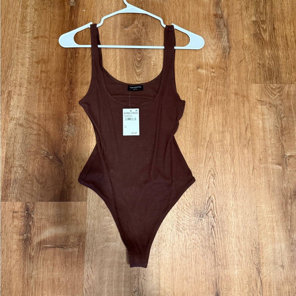 Naked Wardrobe Chocolate Brown Kids Bodysuit
